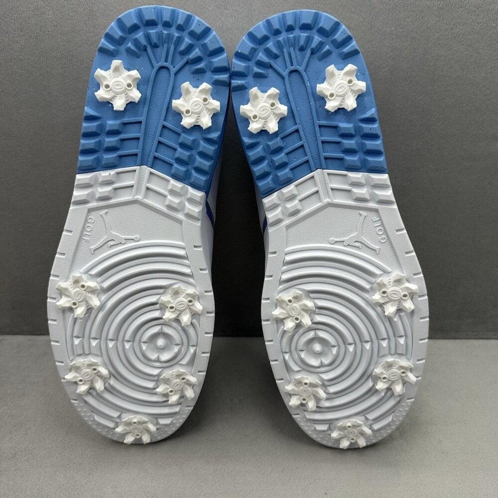 Jordan NU Retro 1 Low G Mens Size 10 Golf Shoes University Blue UNC Spikes NEW - Picture 7 of 8